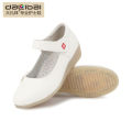 wholesale white leather nurse shoes with wedge heels